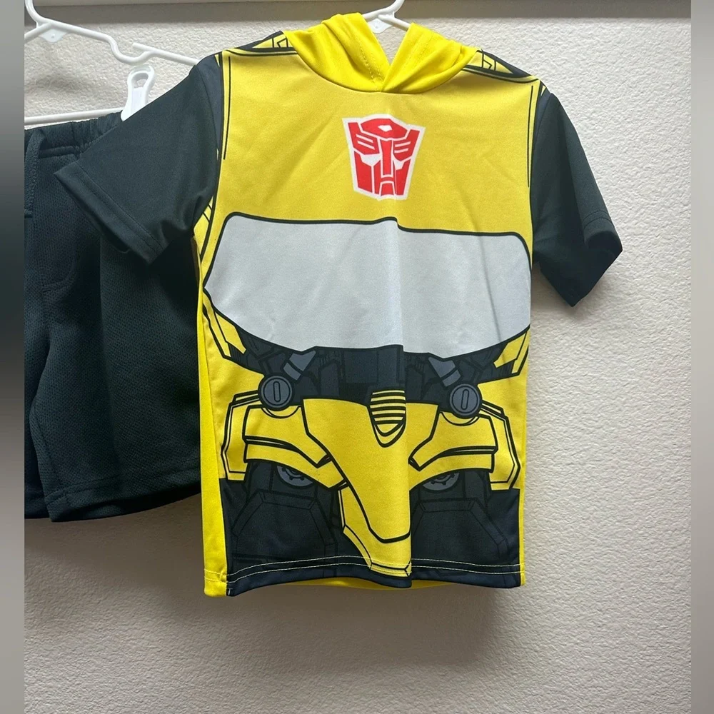 Hasbro Yellow and Black Bumblebee Hoodie Tee & Shorts Set